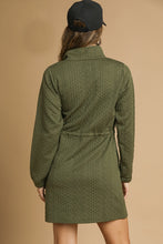 Load image into Gallery viewer, Umgee Cable Knit Mini Dress in Olive
