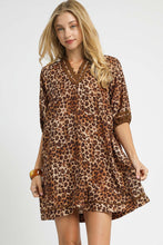 Load image into Gallery viewer, Umgee Leopard Print Mini Dress in Brown
