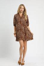 Load image into Gallery viewer, Umgee Leopard Print Mini Dress in Brown
