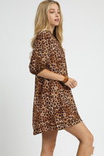 Load image into Gallery viewer, Umgee Leopard Print Mini Dress in Brown
