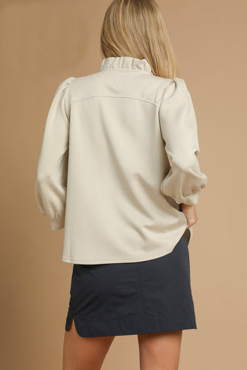 Umgee Luxeknit Solid Color Top in Ecru