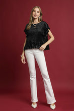 Load image into Gallery viewer, Umgee Velvet Smocked Top in Black
