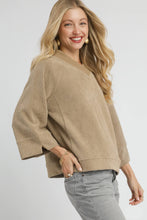 Load image into Gallery viewer, Umgee Solid Color Textured Knit Top in Taupe
