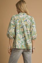 Load image into Gallery viewer, Umgee Mixed Floral Print Top in Sage Mix
