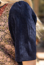 Load image into Gallery viewer, VOY Ostrich Feathered Hem Multi Color Jacquard Top in Multi

