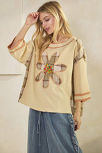Load image into Gallery viewer, Sage+Fig Boho Bloom Waffle Knit Top in Natural
