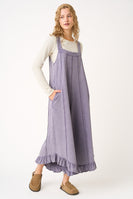 Mittoshop V Back Ruffle Detailed Jumpsuit in Lavender
