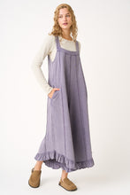 Load image into Gallery viewer, Mittoshop V Back Ruffle Detailed Jumpsuit in Lavender
