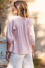 Load image into Gallery viewer, In February Crinkled Textured Top in Dusty Pink Shirts &amp; Tops In February   
