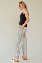 Load image into Gallery viewer, Davi &amp; Dani Mineral Washed Joggers with Rhinestones in Grey
