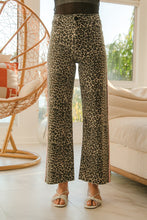 Load image into Gallery viewer, BiBi Leopard Print Pants with Contrasting Side Stripes in Leopard/Pink ON ORDER
