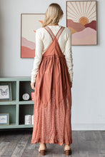 Load image into Gallery viewer, Oli &amp; Hali Mineral Washed Solid Color Skirtall with Lace Detail in Copper Brown
