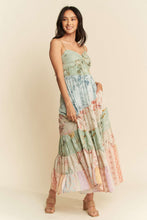 Load image into Gallery viewer, Davi &amp; Dani Mixed Print Maxi Dress in Sage Multi
