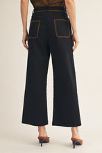 Load image into Gallery viewer, Jodifl Stitch Accent Wide Leg Solid Pants in Black
