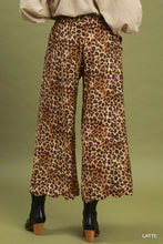 Load image into Gallery viewer, Umgee Leopard Print Scallop Hem Wide Leg Pants in Latte
