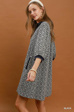 Load image into Gallery viewer, Umgee Mix Media Jacquard Dress in Black
