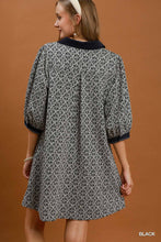 Load image into Gallery viewer, Umgee Mix Media Jacquard Dress in Black
