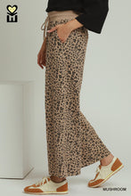 Load image into Gallery viewer, Umgee Leopard Jacquard Straight Pants in Mushroom
