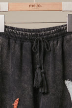 Load image into Gallery viewer, mello. Washed Sun Moon and Star Wide-Leg Pants in Black
