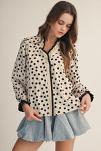 Load image into Gallery viewer, LovLov Midnight Frill Polka Dot Ruffle Detail Top in Ivory

