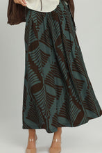Load image into Gallery viewer, Umgee Abstract Botanical Print Wide Leg Pants in Teal
