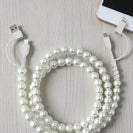 Nash Grey Pearl Beaded Charger in White