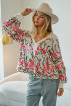 Load image into Gallery viewer, LovLov Seraphina Bloom Embroidered Top in Ivory Floral
