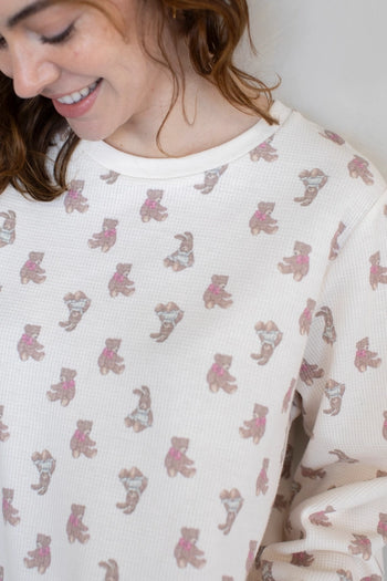 Things Between Teddy Pajama Set in Cream