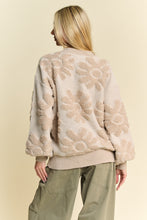 Load image into Gallery viewer, Davi &amp; Dani Textured Floral Print Sweater in Beige
