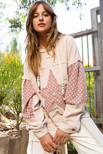 Load image into Gallery viewer, POL Star Patched Hoodie in Dusty Rose Shirts &amp; Tops POL Clothing   
