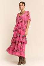 Load image into Gallery viewer, Davi &amp; Dani Floral Printed Ruffled Dress in Orchid Pink
