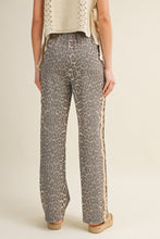 Load image into Gallery viewer, LovLov Luxe Leopard Relaxed Pants With Side Trim in Leopard/Taupe
