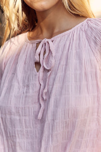 In February Crinkled Textured Top in Dusty Pink Shirts & Tops In February   