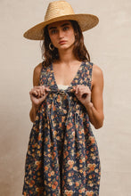 Load image into Gallery viewer, BiBi Washed Denim Floral Print Romper in Denim
