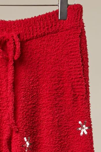 mello. Christmas Tree Sweater Pants in Red