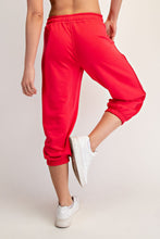 Load image into Gallery viewer, Rae Mode French Terry Cropped Jogger Pants in Candy Red
