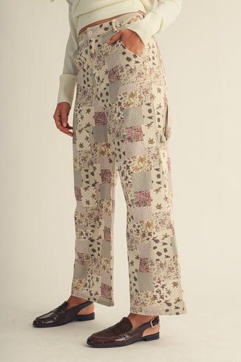 LovLov Cottage Garden Vintage Patchwork Pants in Floral
