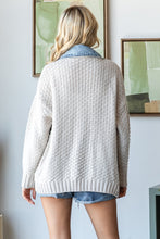 Load image into Gallery viewer, Veveret Denim and Knit jacket in Cream/Denim
