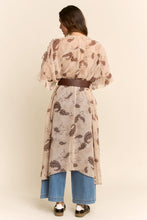 Load image into Gallery viewer, Davi &amp; Dani Printed Chiffon Kimono in Beige
