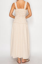 Load image into Gallery viewer, STITCH &amp; Co Gingham Maxi Dress in Sand
