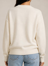 Load image into Gallery viewer, Le Lis Knit Sweater with Goldendoodle Graphic Front in White

