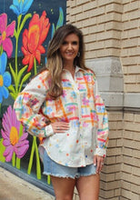 Load image into Gallery viewer, J.nna Playful Plaid with Dots and Flowers Top in Confetti Garden
