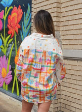 Load image into Gallery viewer, J.nna Playful Plaid with Dots and Flowers Top in Confetti Garden
