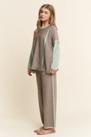 J.nna 2 Piece Knit Sweater Set in Opium Mint Combo