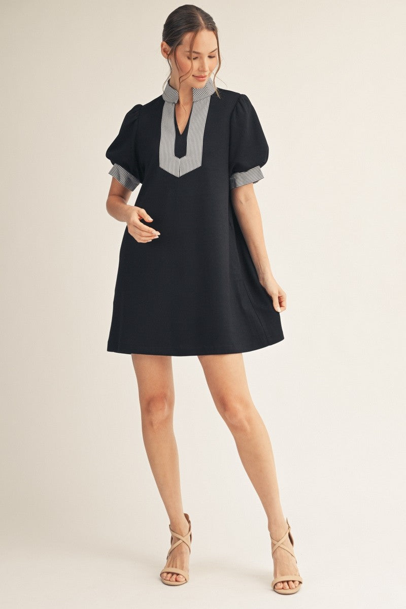 accent colors for black dress Black Nightscape Mini Dress