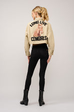 Load image into Gallery viewer, Blue B Long Live Cowgirls CROPPED Twill Denim Jacket in Taupe
