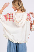 Load image into Gallery viewer, Sage+Fig Mix n Match Hooded Top with Daisy Patch Front in Cream
