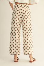 Load image into Gallery viewer, Jodifl Polka Dot Pants with Embroidered Scallop Edge Detail in Mocha
