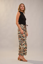 Load image into Gallery viewer, Blue B Camo Print Barrel Leg Pants with Grommet Waistband in Camo Mix
