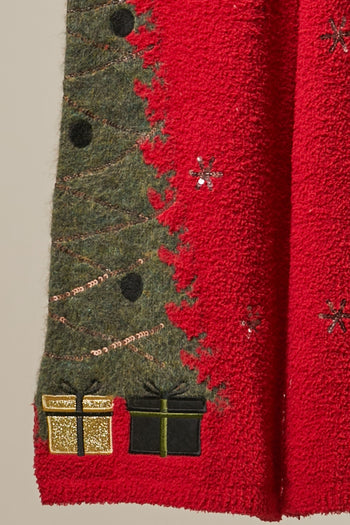 mello. Christmas Tree Sweater Pants in Red